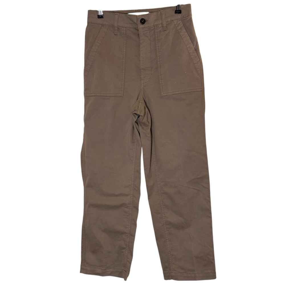 Jucca Italian Made Women's Soft Cotton Tan Safari Utility Cargo Style Pants 6